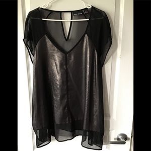 Sheer Black and Silver Women's Top,